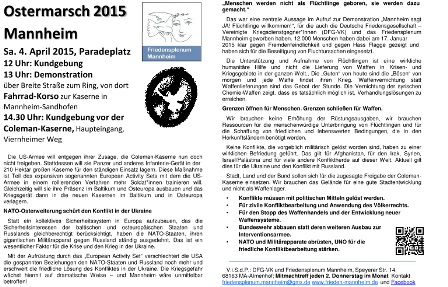 Ostermarsch-Flyer Mannheim 2015 Ostermarsch-Flyer Mannheim 2015